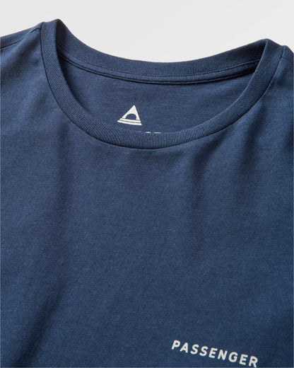 Made To Roam Recycled Cotton T-Shirt - Rich Navy - Flatlay