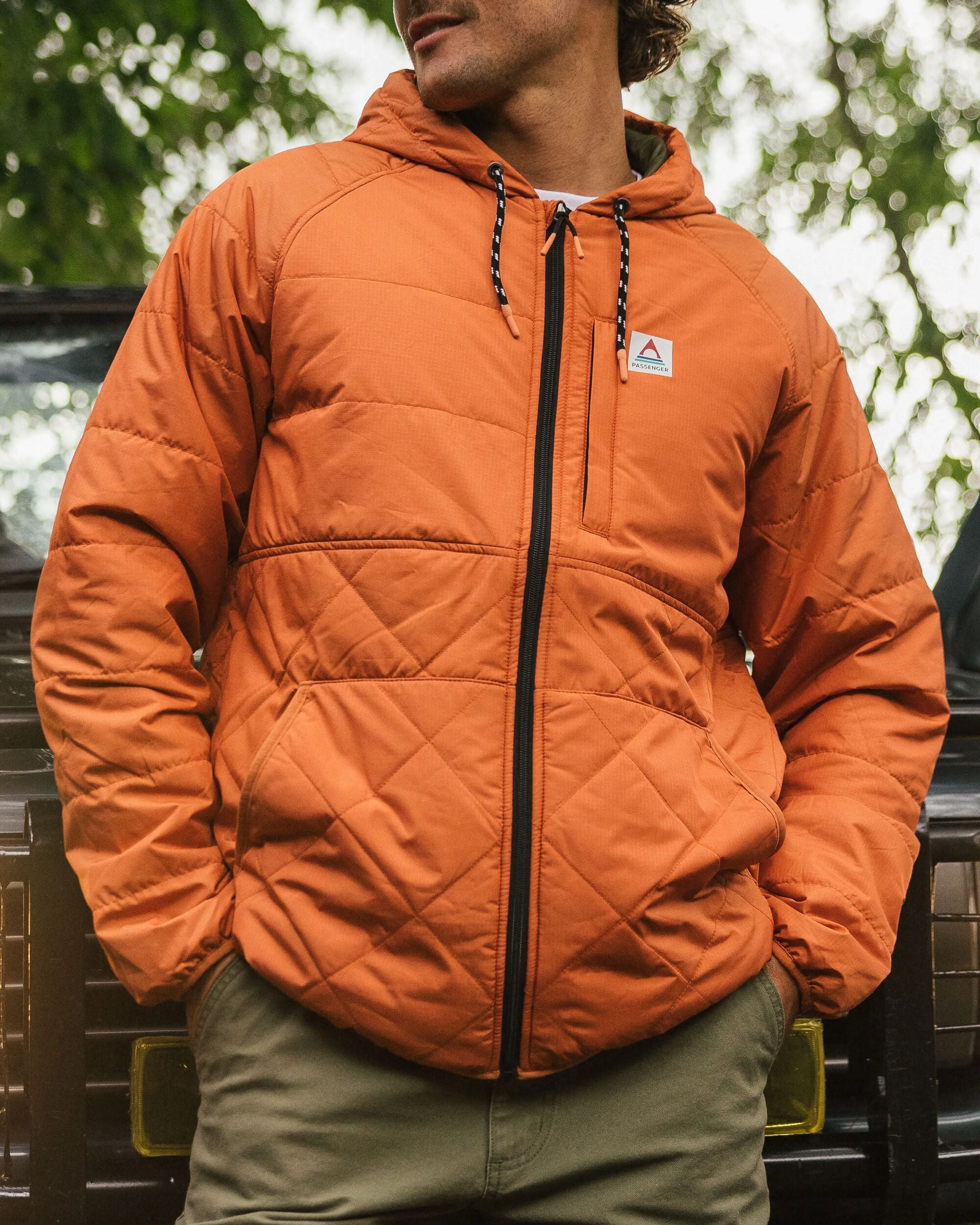 Burnt orange puffer best sale