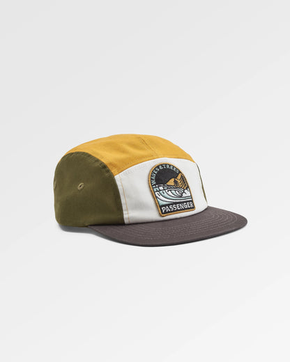 Waves & Trees Recycled 5 Panel Cap - Khaki