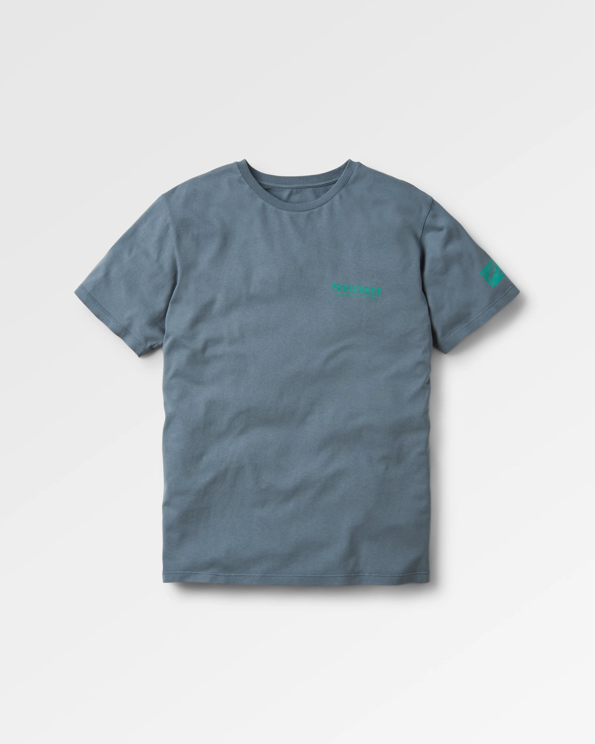 Icon Recycled Cotton T-Shirt - Storm Grey - Flatlay