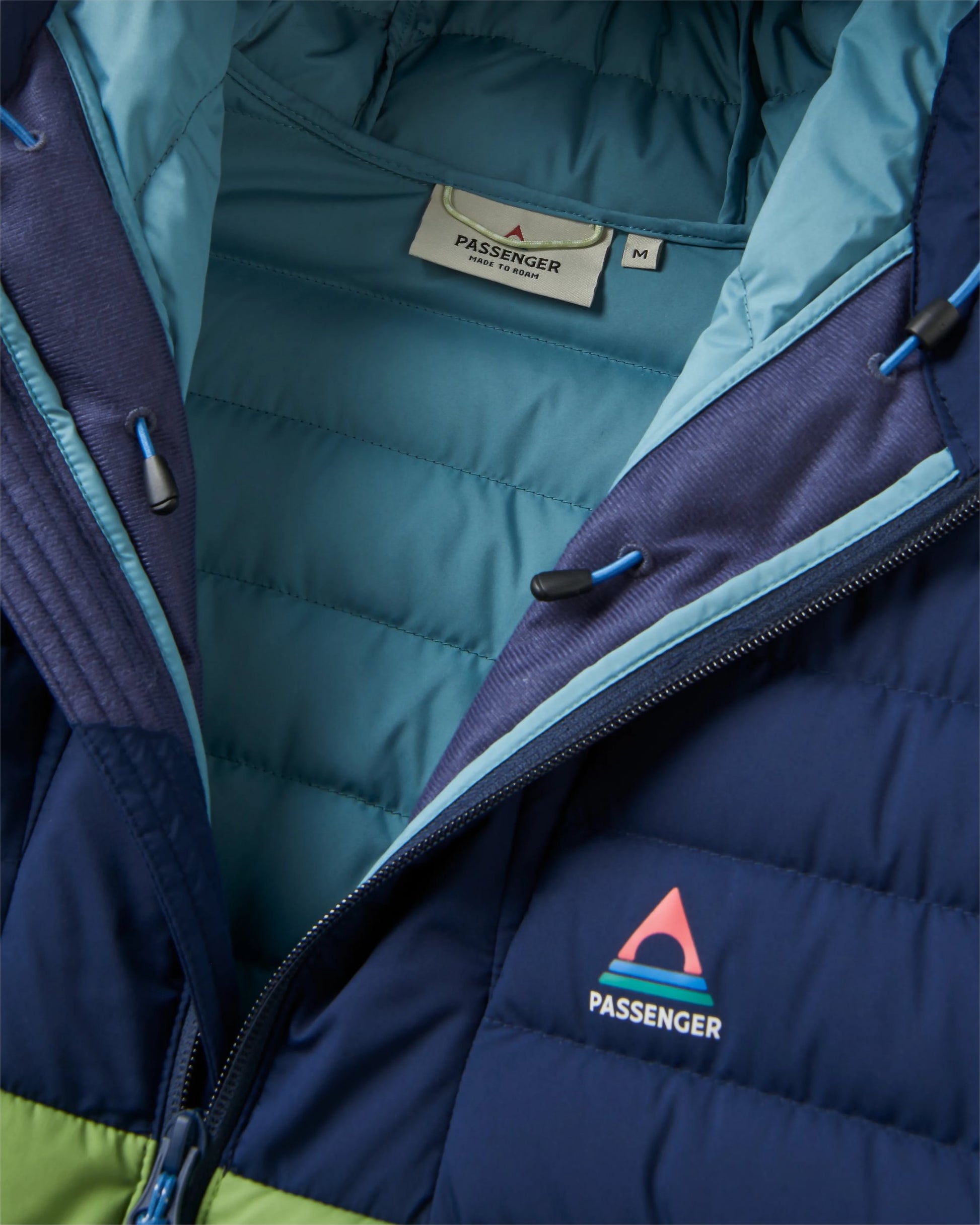 Ashland Down Recycled Jacket - Rich Navy/Pear Green