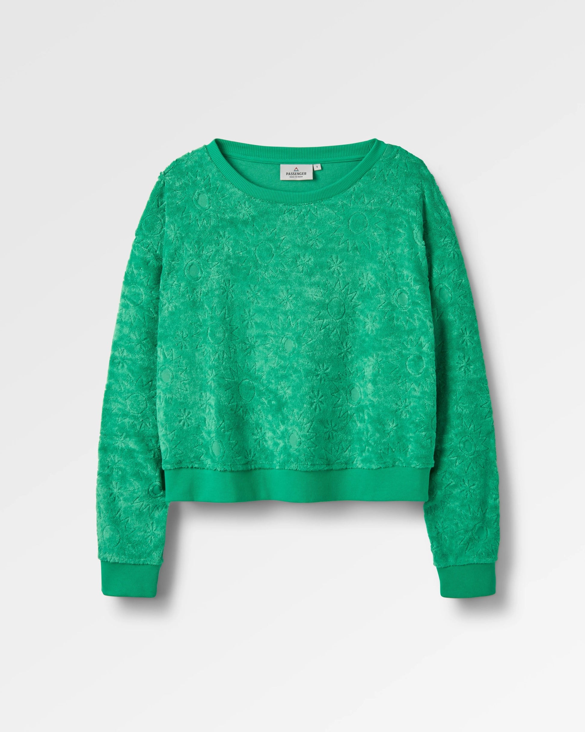 Vibes Textured LS Top - Green Spruce