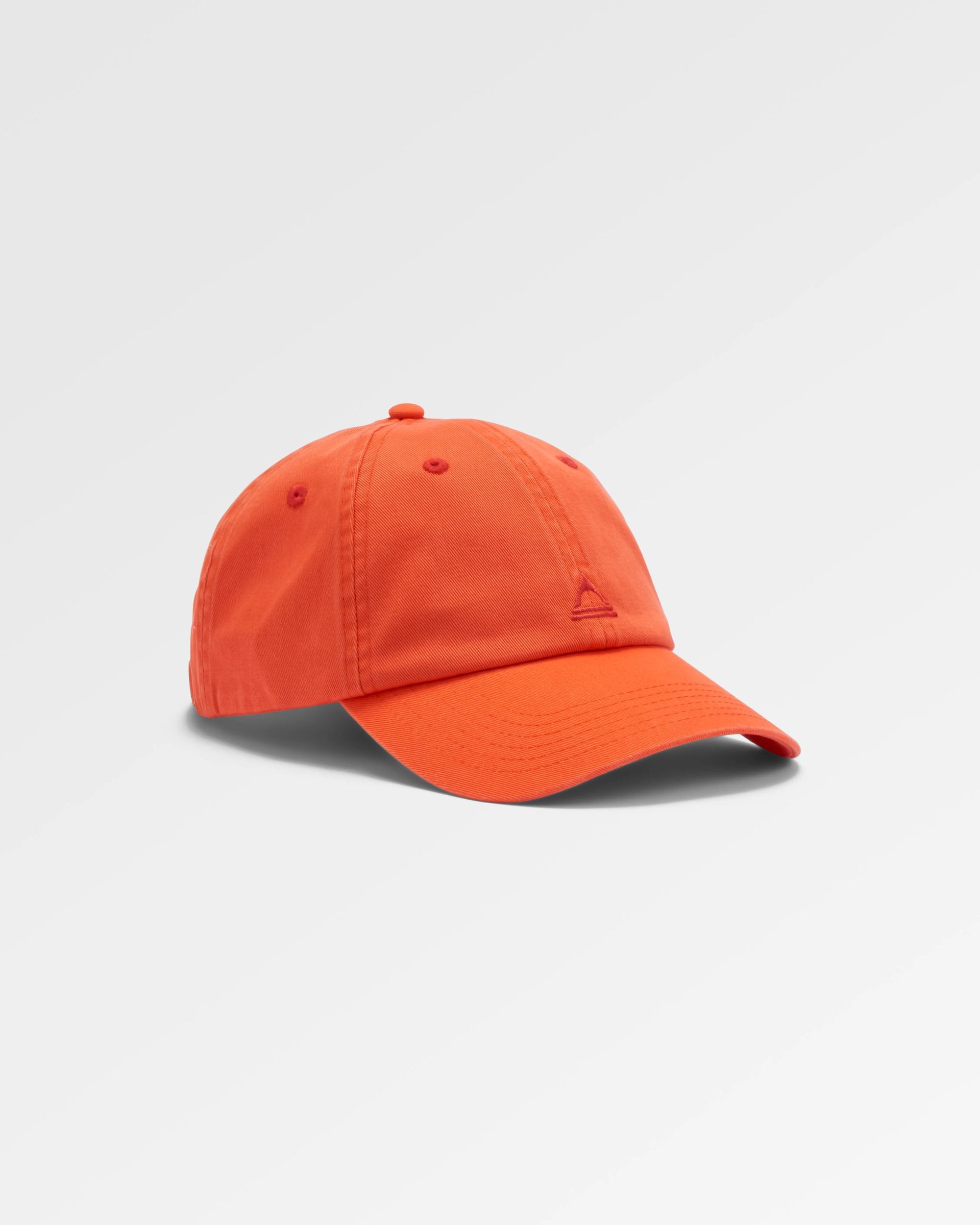 Classic Recycled Cotton 6 Panel Cap - Ember Orange - Flatlay