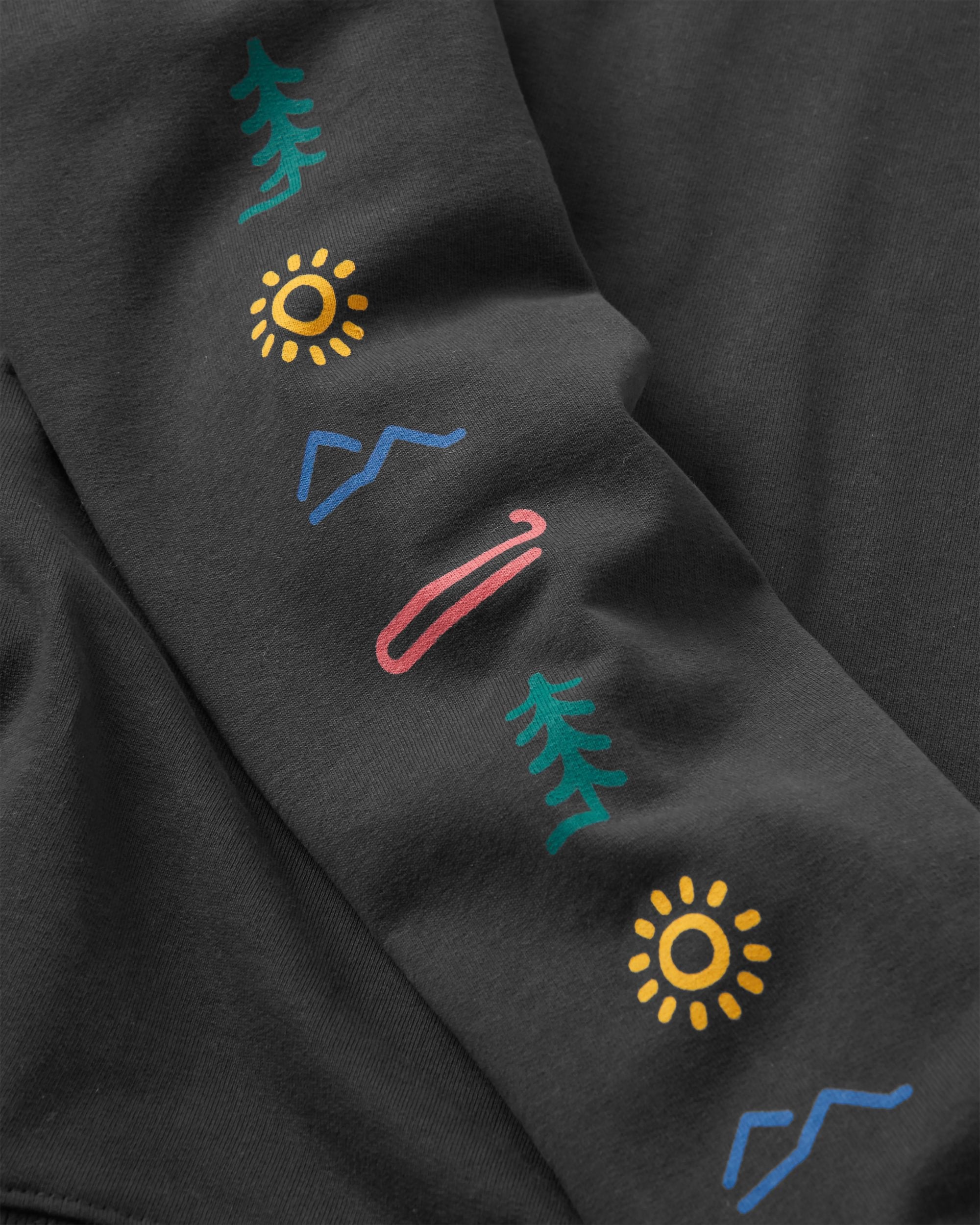 Phoenix Recycled Cotton Oversized Sweatshirt - Black - Flatlay