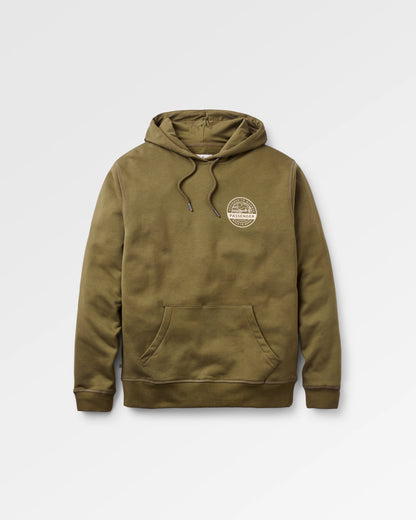 Odyssey Organic Cotton Hoodie - Dark Olive - Flatlay