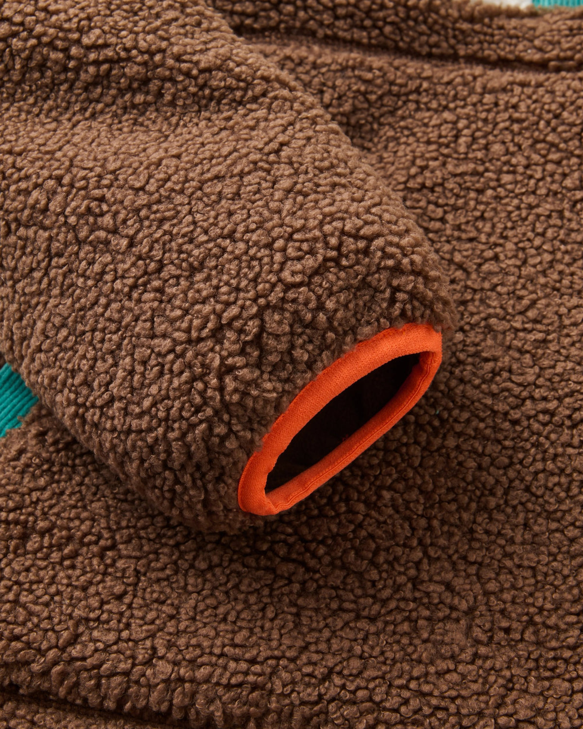 Clover Sherpa Fleece Pullover - Chestnut - Flatlay