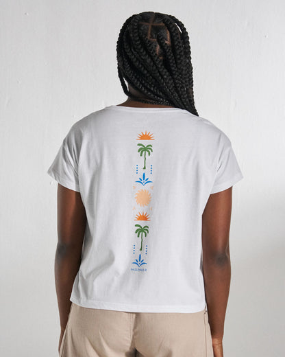 Stack Pocket T-Shirt - White - Studio Model