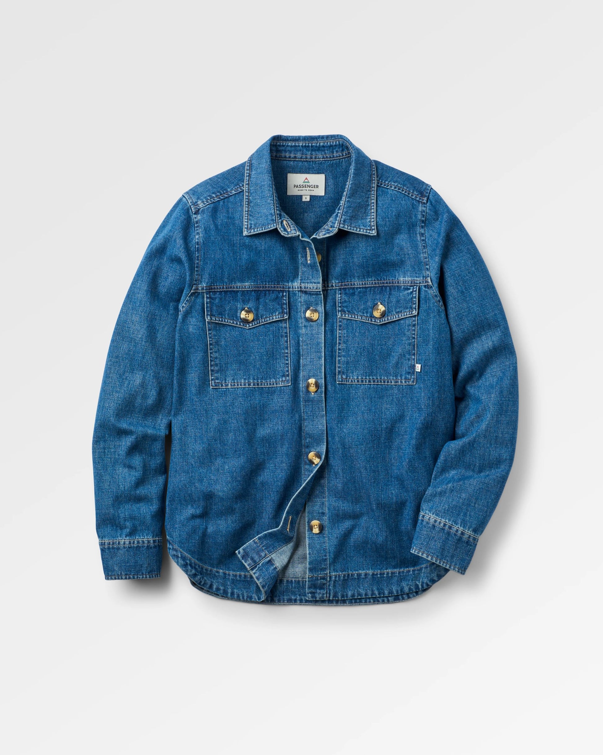 Coral Organic LS Shirt - Washed Denim