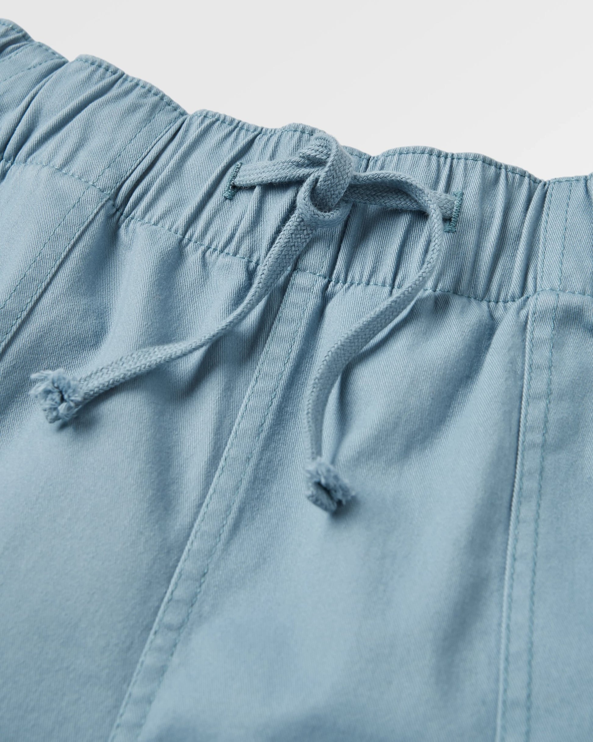 Carriso Organic Cotton Shorts - Faded Denim - Flatlay