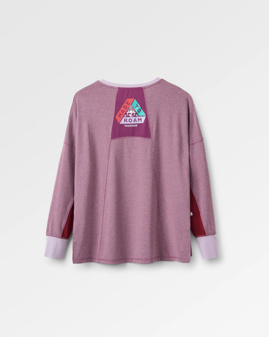 Pacifica Recycled Active LS Top - Berry Marl