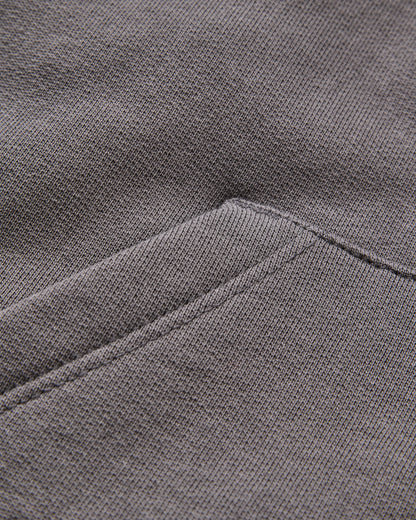 Rambling Recycled Cotton Hoodie - Charcoal - Flatlay