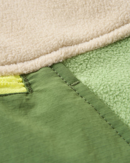 Alexander Recycled Hooded Polar Fleece  - Feather/Wild Green - Flatlay