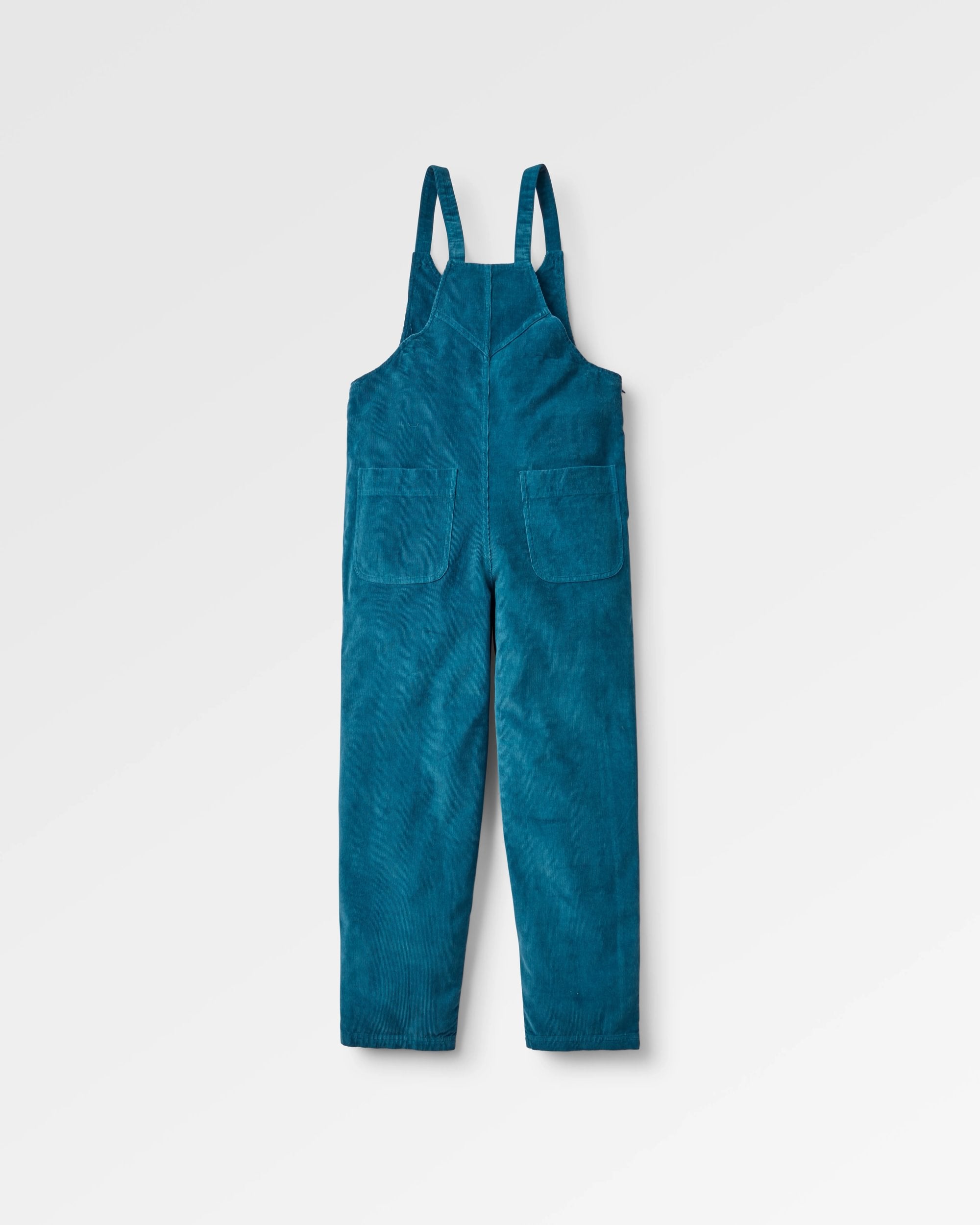 Meadows Organic Cotton Cord Dungarees - Tidal Blue - Flatlay