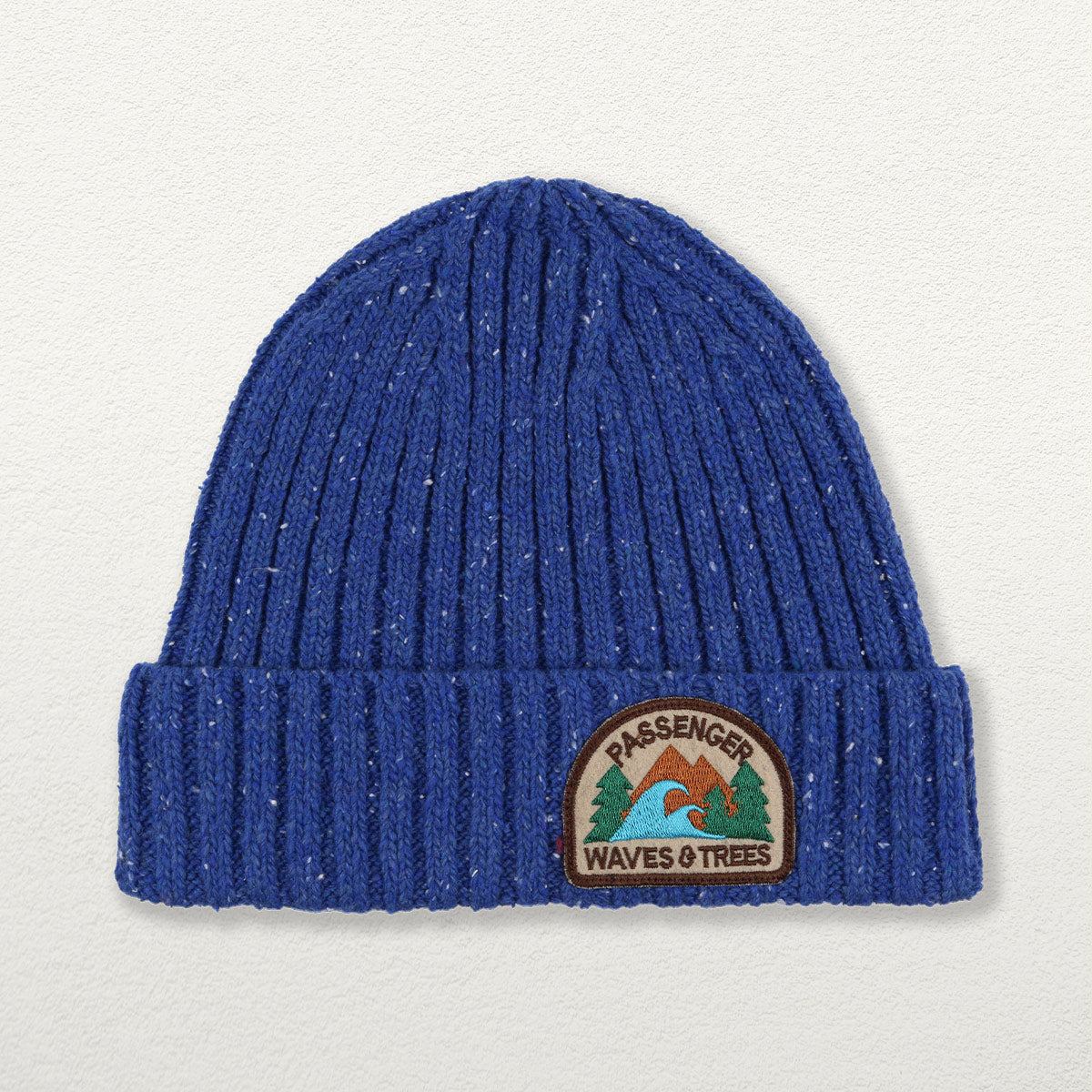 Katira Rib Knit Beanie - Blue Coral