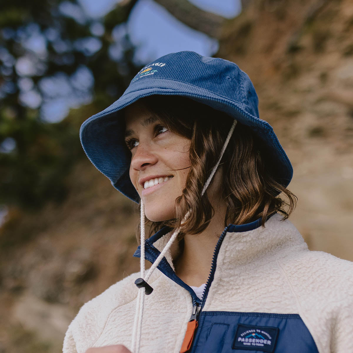 Womens_Forest Recycled Cord Hat - Ash Blue