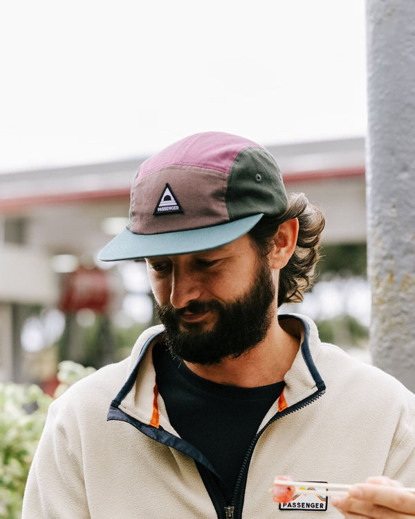 Fixie Recycled Cotton 5 Panel Cap - Grape Multi