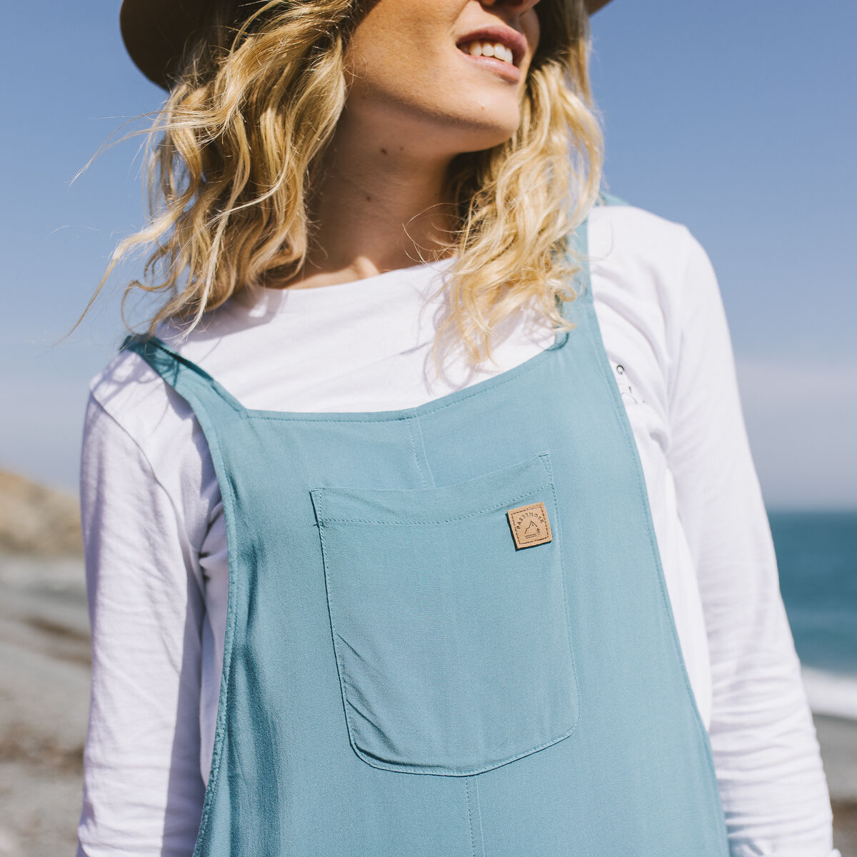 Lazy Day Dungarees - Ocean Blue