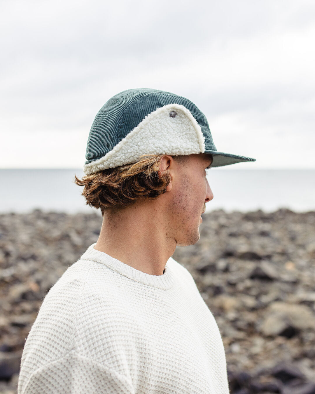 Male_Daytime Recycled Cord Sherpa Lined Hat - Deep Ocean