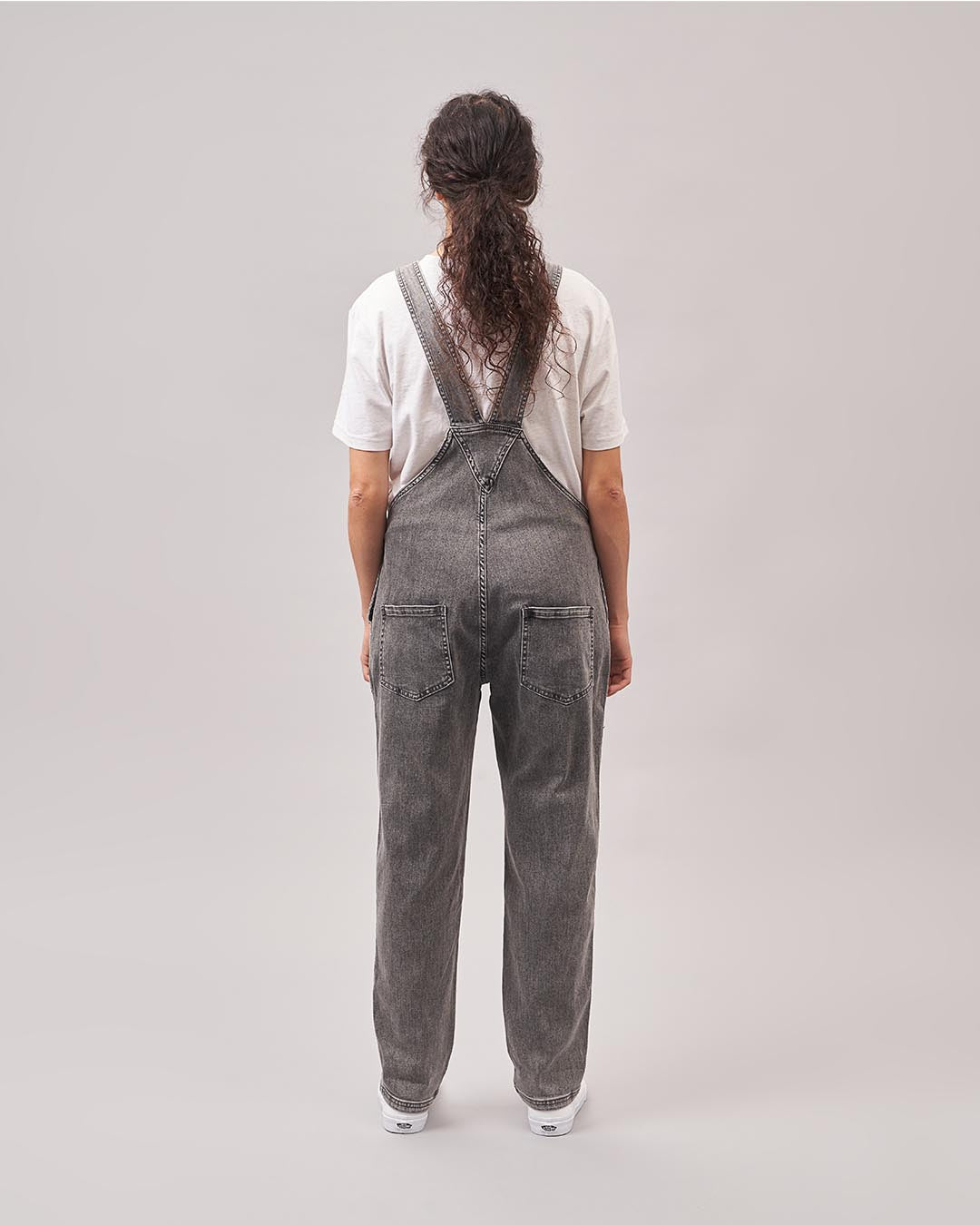 Roamist Organic Cotton Dungarees - Washed Black Denim
