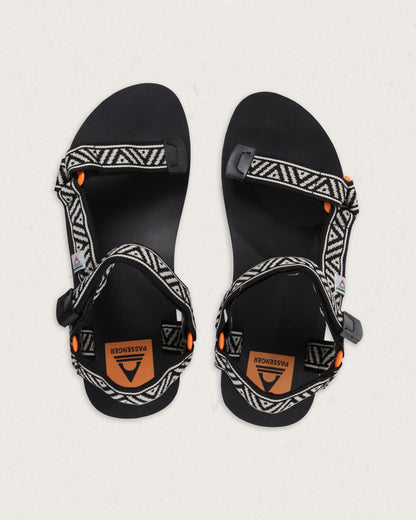 Venice Sandal - Black/ White Pattern